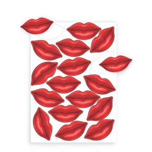 Adesivo de Beijo | 17 Unidades-Festa Maluca