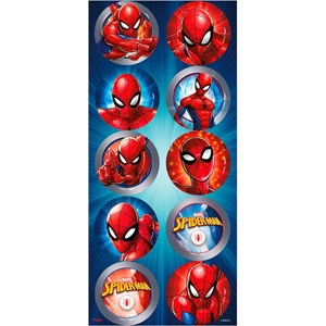 Adesivo Redondo Festa Spider Man Animação | 30 Unidades - Regina