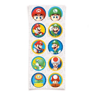 Adesivo Redondo Festa Super Mario | 30 Unidades - Cromus