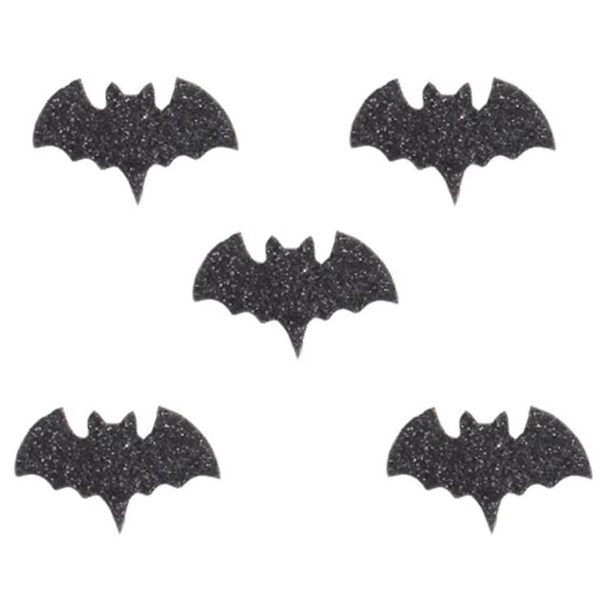 Aplique de Morcego Com Glitter Festa de Halloween | 5 Unidade-Piffer