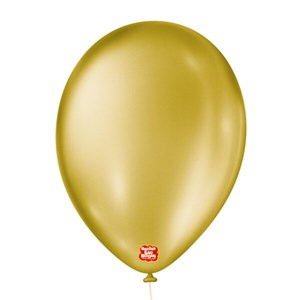 Balão 11" Cintilante Dourado  | 50 Unidades - São Roque