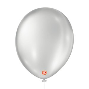 Balão 11" Cintilante Prata | 50 Unidades - São Roque