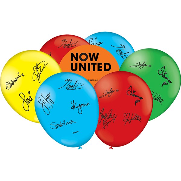 Balão 9'' Impressão Especial Festa Now United| 25 unidades- Festcolor
