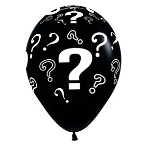 Balão de Festa Látex R36 Fashion Interrogação Preto | Unidade - Cromus