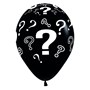 Balão de Festa Látex R36 Fashion Interrogação Preto | Unidade - Cromus