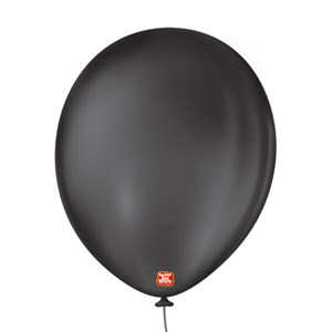 Balão Liso 11" Preto Ébano | 50 Unidades - São Roque
