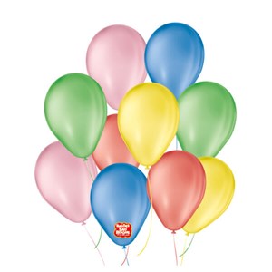 Balão Liso 6,5" Sortido | 50 Unidades - São Roque