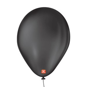 Balão Liso 7" Preto Ébano | 50 Unidades - São Roque