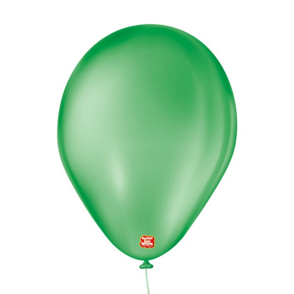 Balão Liso 7" Verde Bandeira | 50 Unidades - São Roque