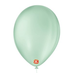 Balão Liso 7" Verde Hortelã | 50 Unidades - São Roque