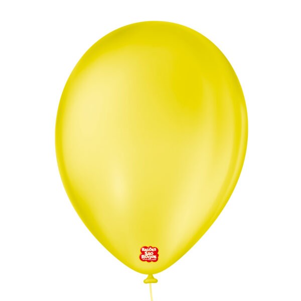 Balão Liso 9" Amarelo Citrino | 50 Unidades - São Roque