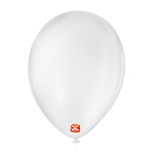 Balão Liso 9" Branco Polar | 50 Unidades - São Roque