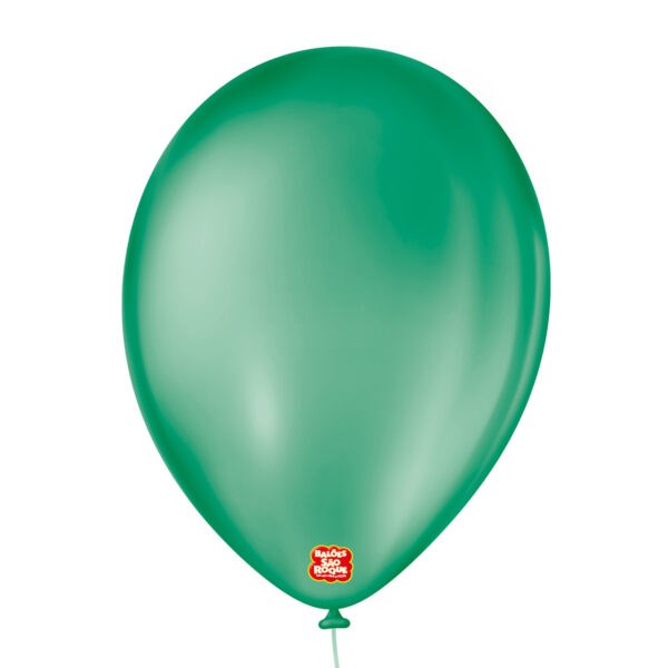 Balão Liso 9" Verde Folha | 50 Unidades - São Roque