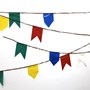Bandeirinha de Plástico para Festa Junina Pequena 10m