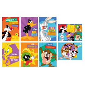 Cartaz Decorativo Festa Looney Tunes | 8 Unidades- Cromus