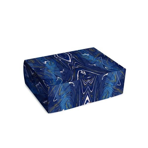Cesta na Caixa 27x19,5x9 cm Mármore Azul | 1 Unidade - Cromus