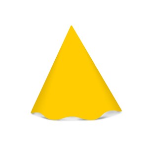 Chapéu de Aniversário Festa Colors Amarelo | 8 Unidades - Regina