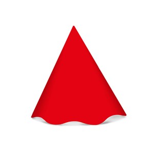 Chapéu de Aniversário Festa Colors Vermelho | 12 Unidades - Regina
