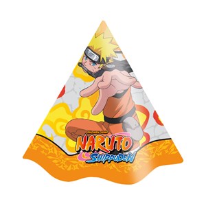 Chapéu de Aniversário Festa Naruto | 8 Unidades - Festcolor