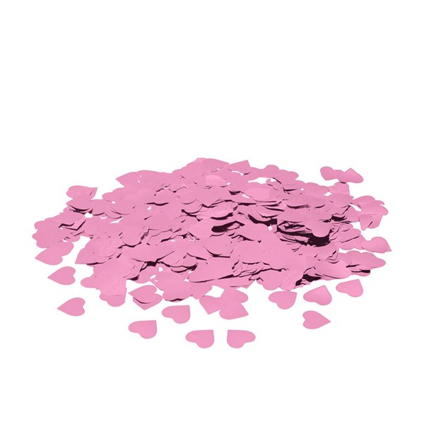 Confete Metálico Coração 1,5cm Rose 10g | Cromus