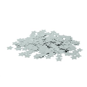 Confete Metálico Estrela 2 cm Prata 10g | Cromus