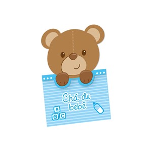 Convite Chá de Bebê Urso | 8 Unidades - Regina