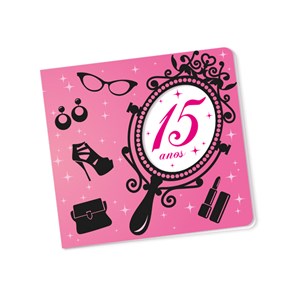 Convite de Aniversário 15 Anos Espelho | 8 Unidades - Regina