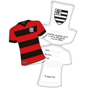 Convite de Aniversário Festa Flamengo | 8 Unidades - Festcolor