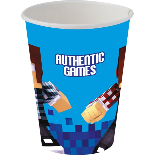Copo de Papel 200 ml Festa Authentic Games | 8 Unidades - Festcolor