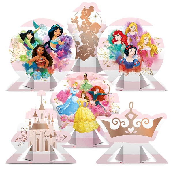 Decoração de Mesa Festa Princesas Disney | 6 Unidades - Regina