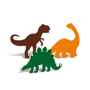 Enfeite de Mesa Silhueta Decorativa Festa Mundo dos Dinossauros | 4 Unidades - Cromus