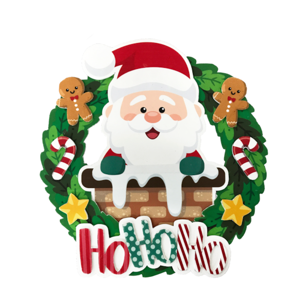 Guirlanda Natal 28,5cm Papai Noel HoHoHo | Unidade - Piffer - Tricolandia Festas Guirlanda Natal 28,5cm Papai Noel HoHoHo | Unidade - Piffer - Tricolandia Festas