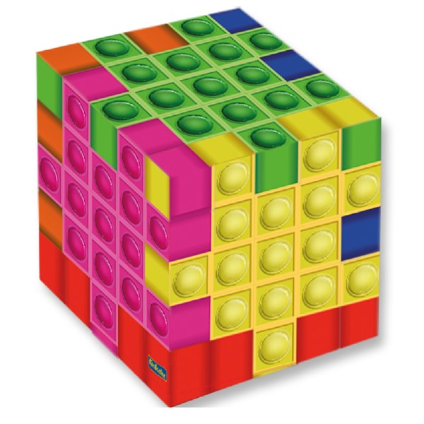 Lembrancinha Caixa Surpresa Cubo Pop it | 8 Unidades - Festcolor