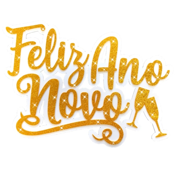 Painel de EVA Feliz Ano Novo Glitter | Unidade - Tricolandia Festas Painel de EVA Feliz Ano Novo Glitter | Unidade - Tricolandia Festas