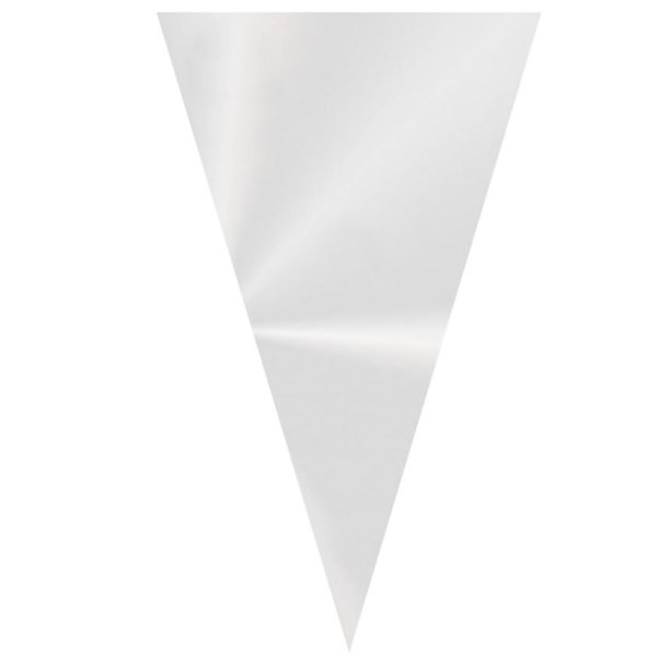 Saquinho Cone Transparente 18 x 30 cm | 50 Unidades - Cromus
