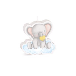 Vela de Aniversário Especial Elefantinho Festa Bichinhos Baby | Cromus