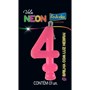 Vela Temática Festa Neon Pink nº4 | Unidade- Festcolor